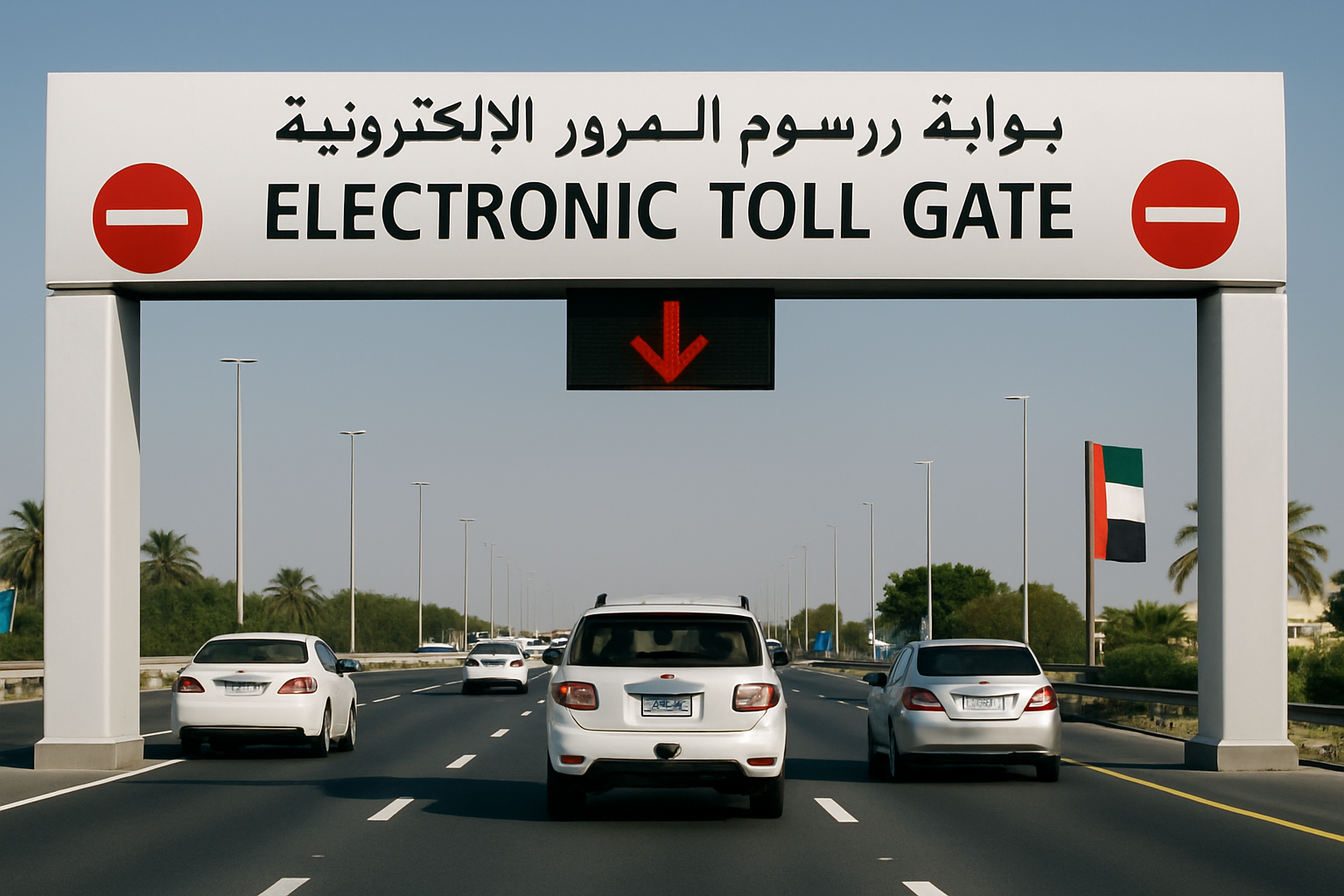 Electronic toll gate in the UAE